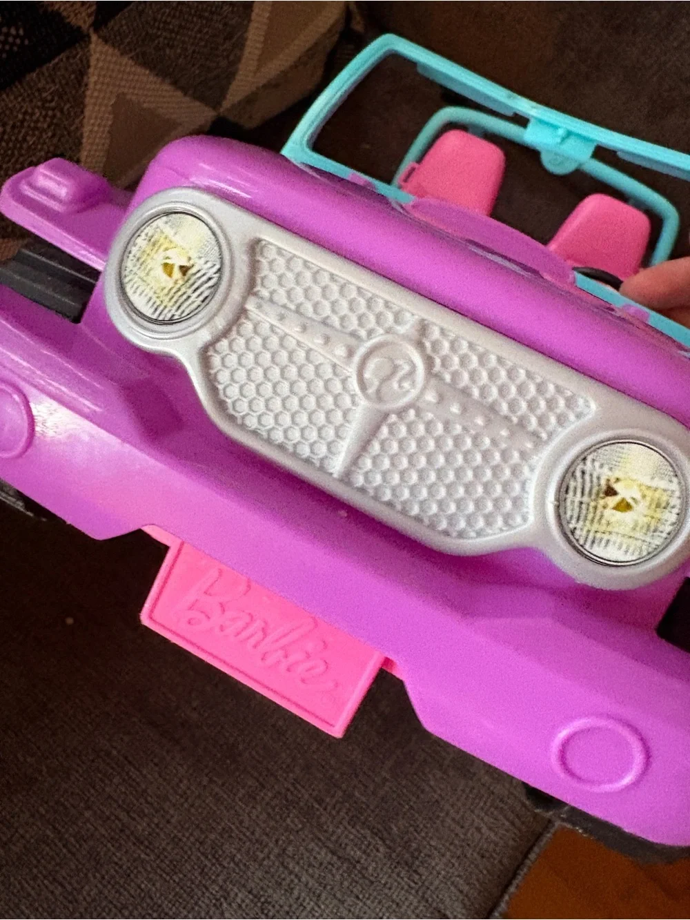 Barbie Pink and Teal Convertible Doll Car